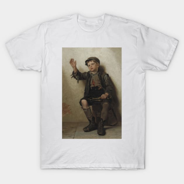 Shine, Sir? by John George Brown T-Shirt by Classic Art Stall